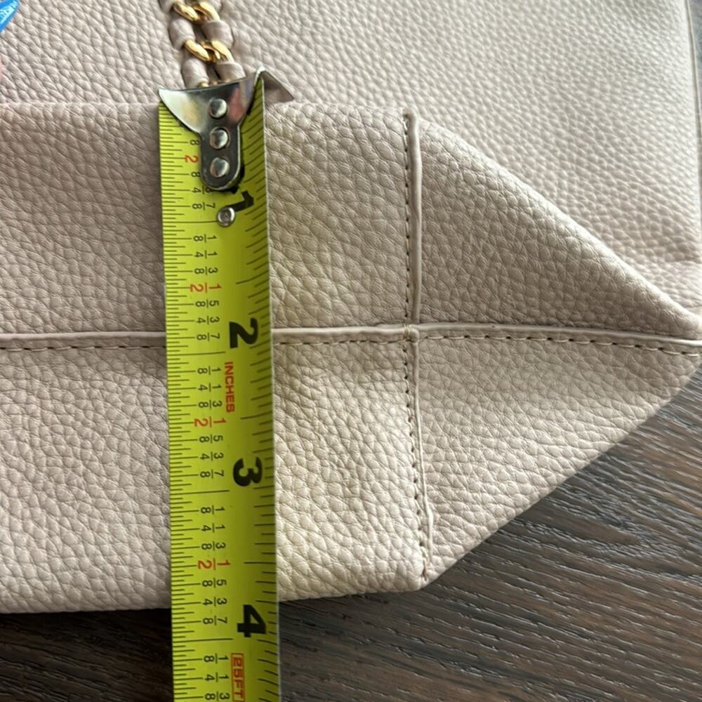 Badgley Mischka NWT Decorative Chain Tote in Taupe color and gold hardware. - Picture 10 of 10
